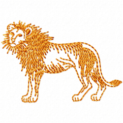 Lion Embroidery Design 5